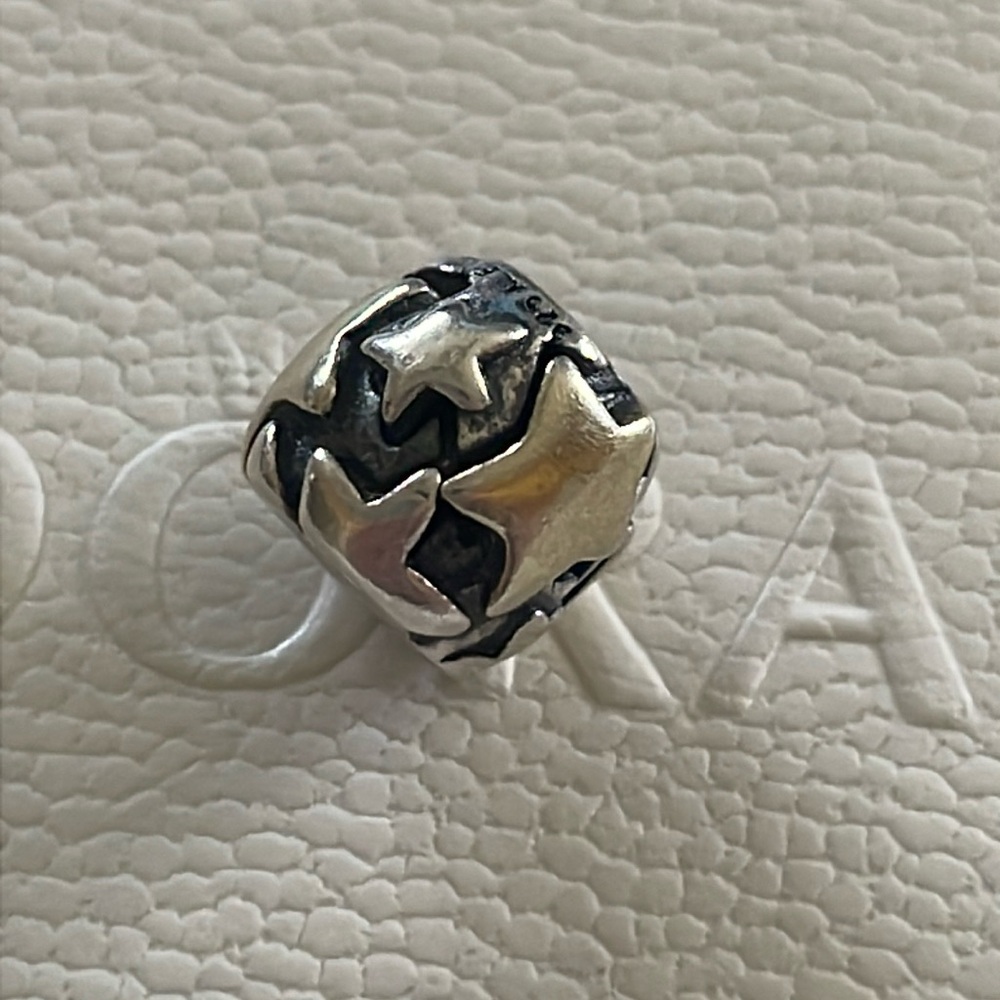 Pandora rare retired two tone star charm